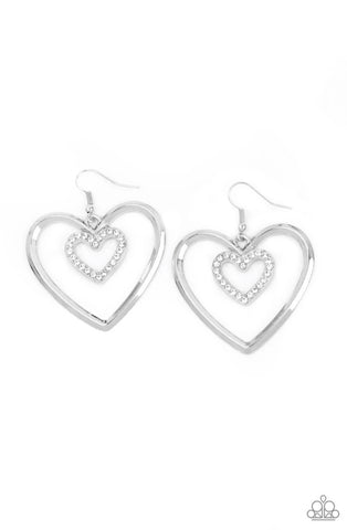 Heart Candy Couture- White Earrings