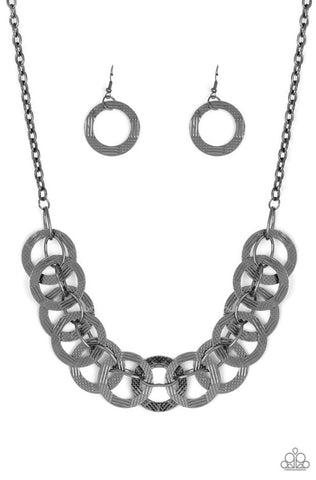 The Main Contender- Gunmetal Necklace