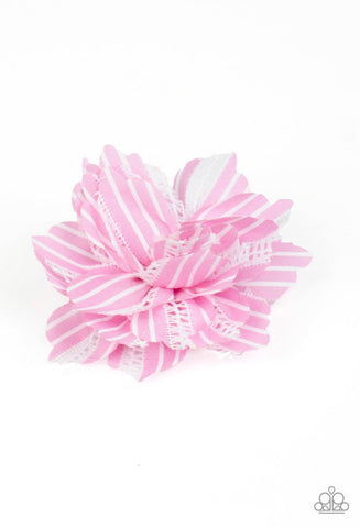 Stripe For The Picking- Pink Hair Clip
