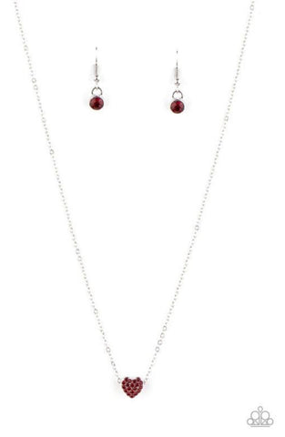 Hit ‘Em Where It Hearts- Red Necklace