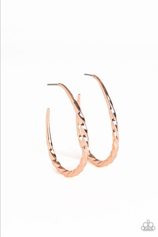 Twisted Edge- Rose Gold Earrings