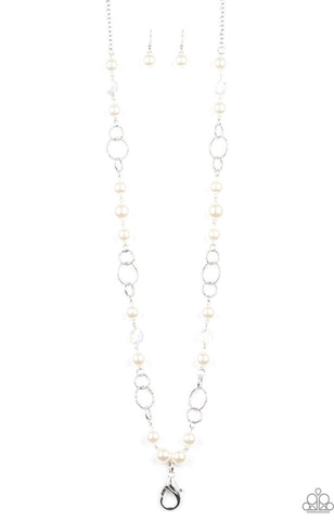 Prized Pearls- White Lanyard