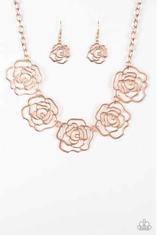 Budding Beauty- Rose Gold Necklace