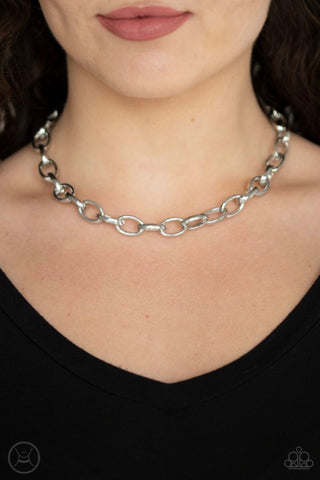 Urban Uplink- Silver Choker Necklace