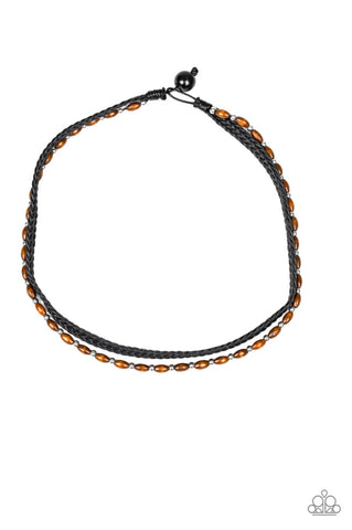As Luck Wood Have It- Black Urban Necklace