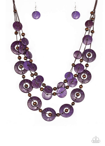 Catalina Coastin’- Purple Necklace