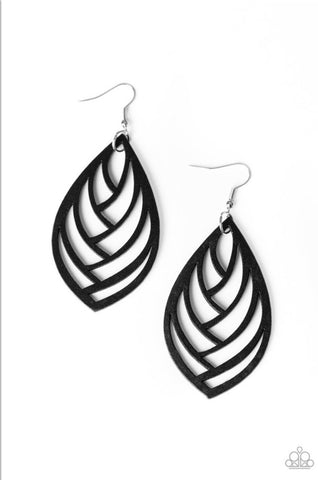 Out Of The Woodwork- Black Earrings