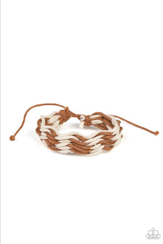 Weave High and Dry- Brown Urban Bracelet