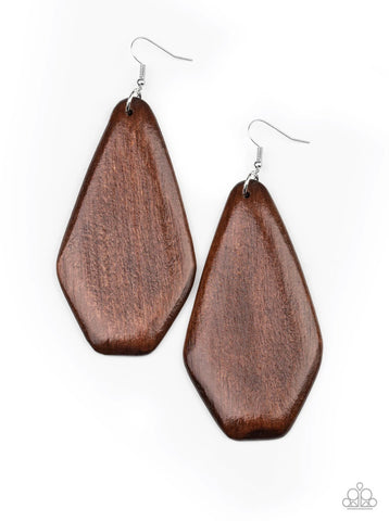 Vacation Ready- Brown Earrings