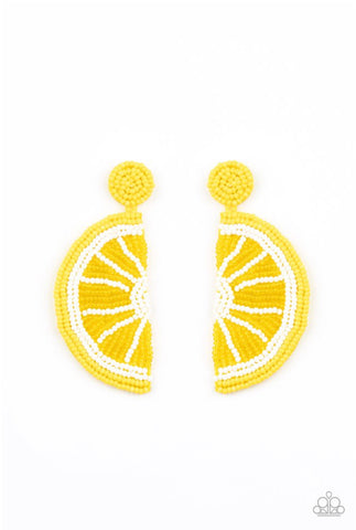 When Life Gives You Lemons- Yellow Post Earrings