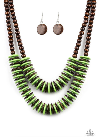 Dominican Disco- Green Necklace