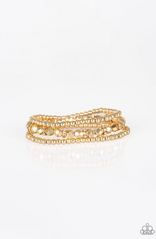 Let There Beam Light- Gold Bracelets