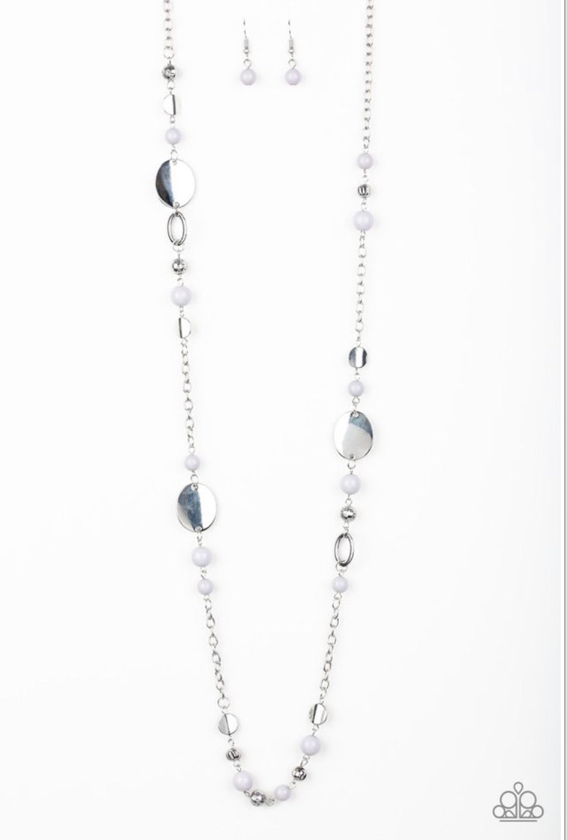Serenely Springtime- Silver Necklace