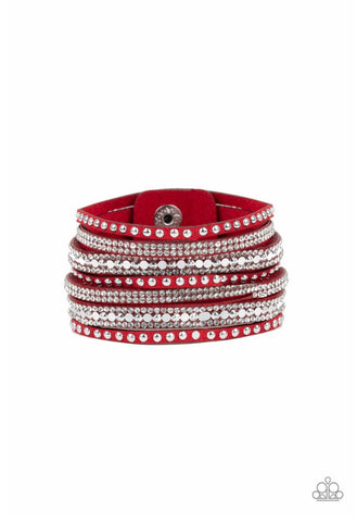 All Hustle and Hairspray- Red Urban Bracelet