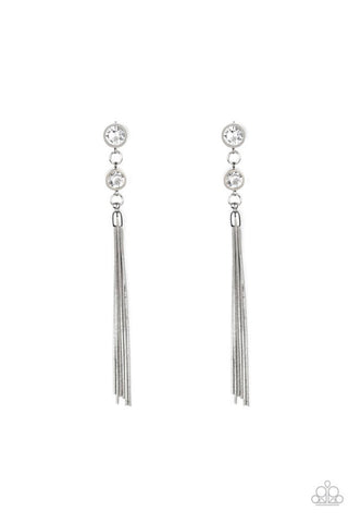 Tassel Twinkle- White Earrings