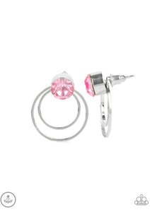 Word Gets Around- Pink Post Earrings