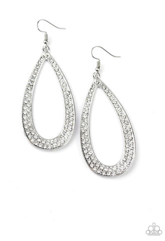Diamond Distraction- White Earrings