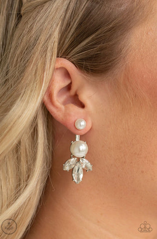 Extra Elite- White Post Earrings