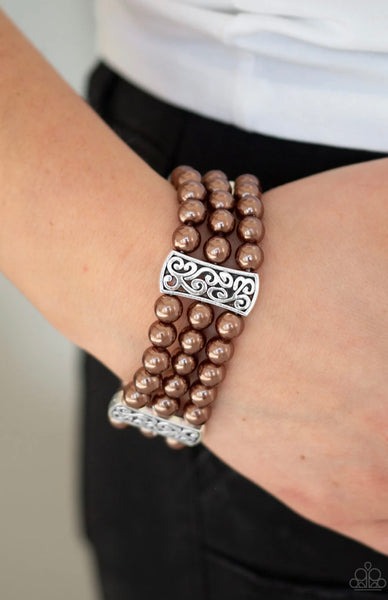 Ritzy Ritz- Brown Bracelet #1563