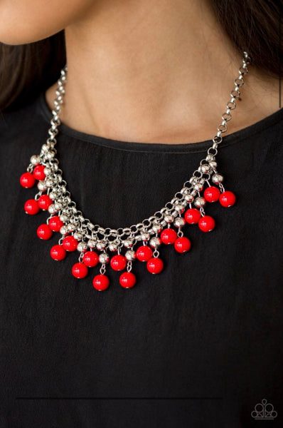 Friday Night Fringe- Red Necklace