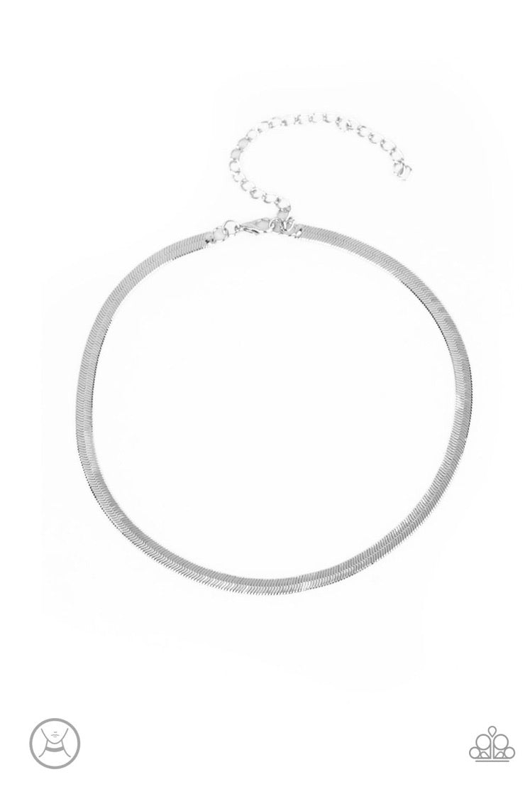 Serpentine Sheen- Silver Choker