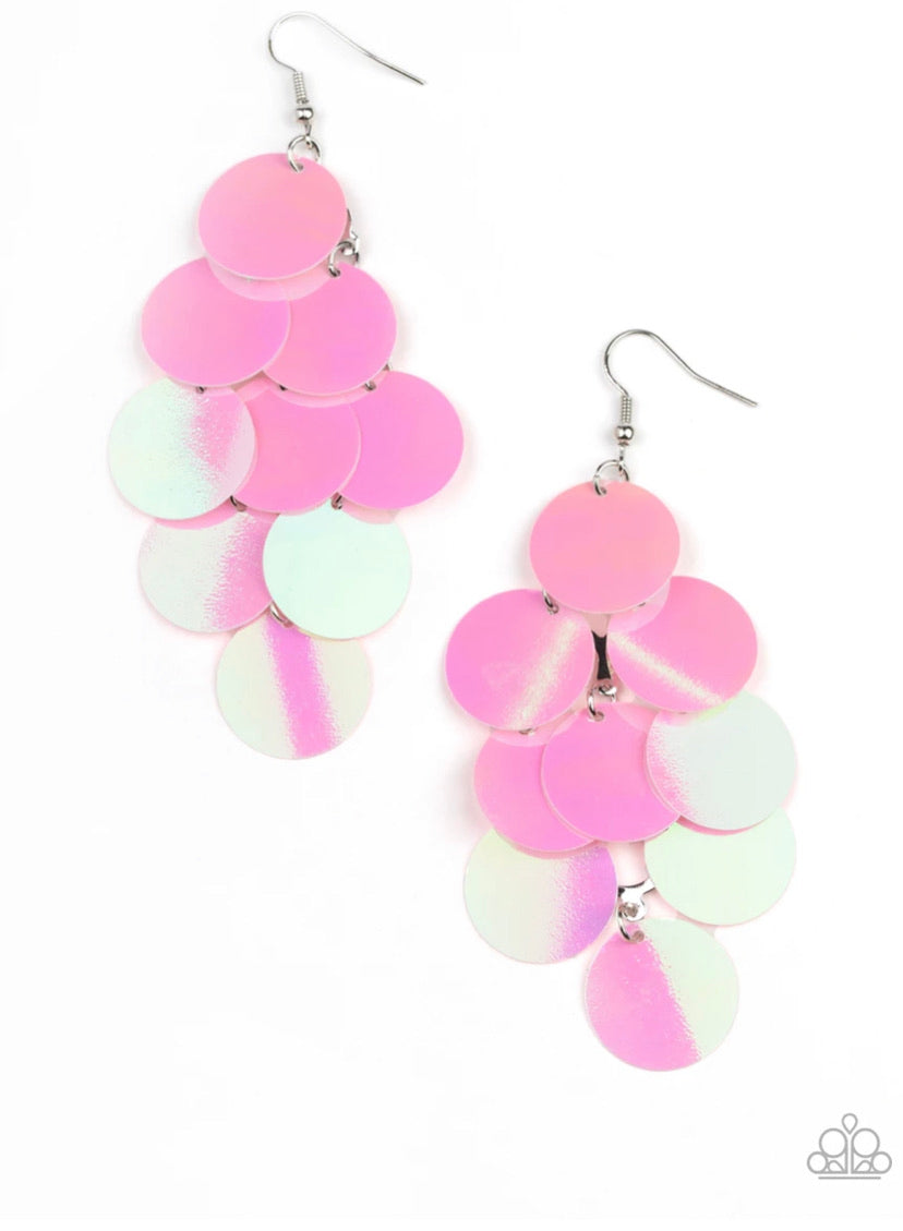 Mermaid Shimmer- Pink Earrings