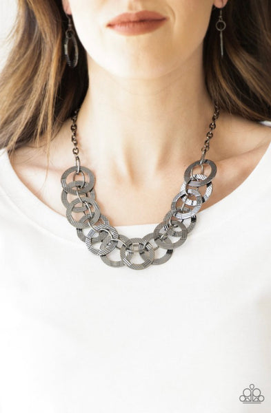 The Main Contender- Gunmetal Necklace