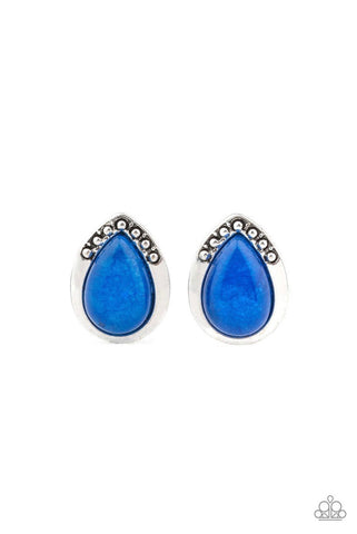 Stone Spectacular- Blue Earrings