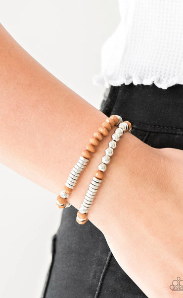 Downright Dressy- Brown Bracelet