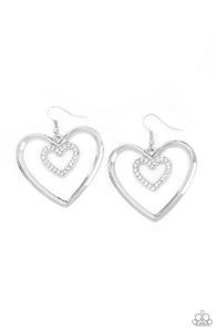 Heart Candy Couture- White Earrings