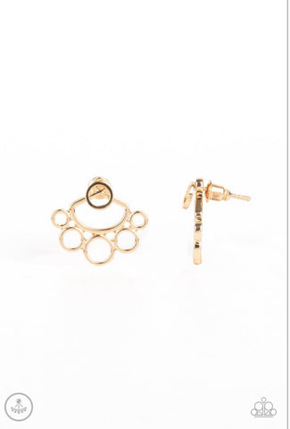 Completely Surrounded- Gold Post Earrings