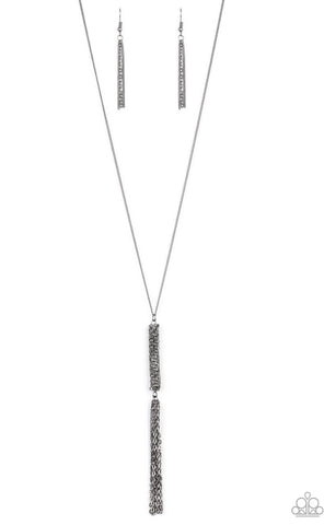 Towering Twinkle- Black Necklace