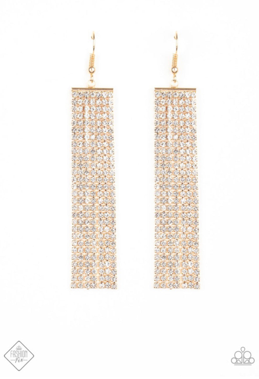 Top-Down Shimmer- Gold Earrings