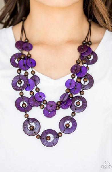 Catalina Coastin’- Purple Necklace