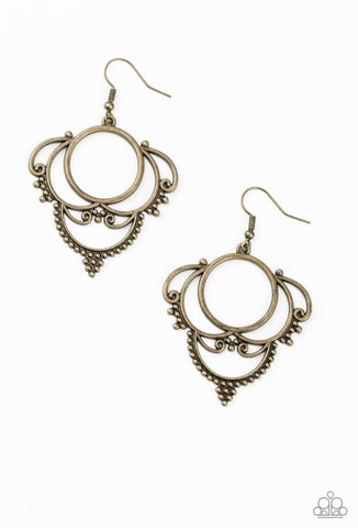 Metallic Macrame- Brass Earrings