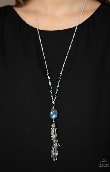 Fringe Flavor- Blue Necklace