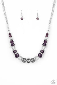 Distracted By Dazzle- Purple Necklace