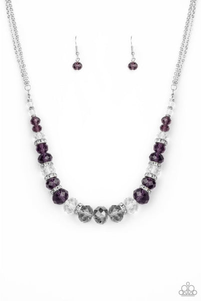 Distracted By Dazzle- Purple Necklace