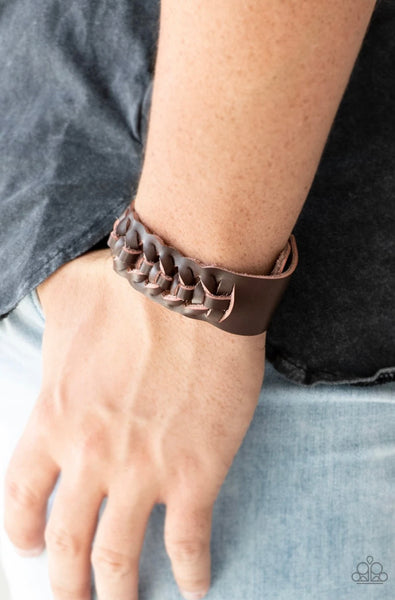 Rustle Up- Brown Urban Bracelet