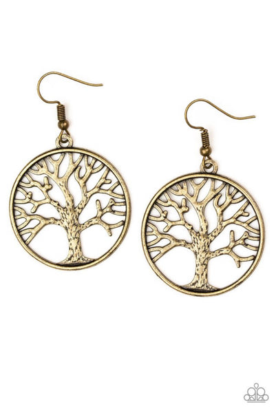 My Treehouse is Your Treehouse- Brass Earrings