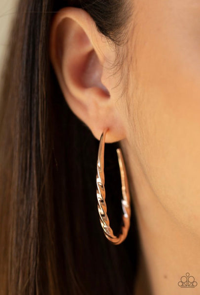 Twisted Edge- Rose Gold Earrings