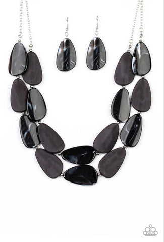 Colorfully Calming- Black Necklace