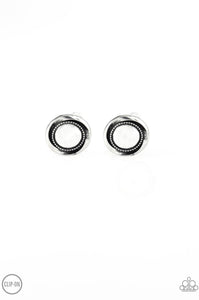 Out of This Galaxy- Silver Clip-On Earrings