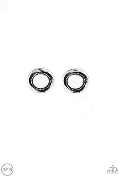 Out of This Galaxy- Silver Clip-On Earrings