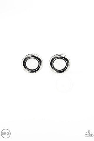 Out of This Galaxy- Silver Clip-On Earrings