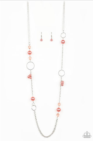 Pageant Princess- Orange Necklace