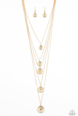 Medallion Marvel- Gold Necklace