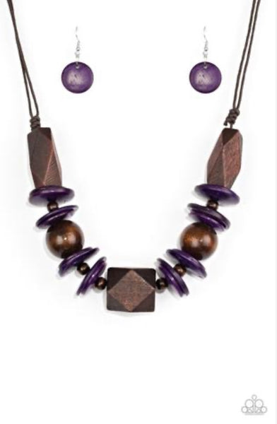 Pacific Paradise- Purple Necklace