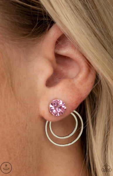 Word Gets Around- Pink Post Earrings