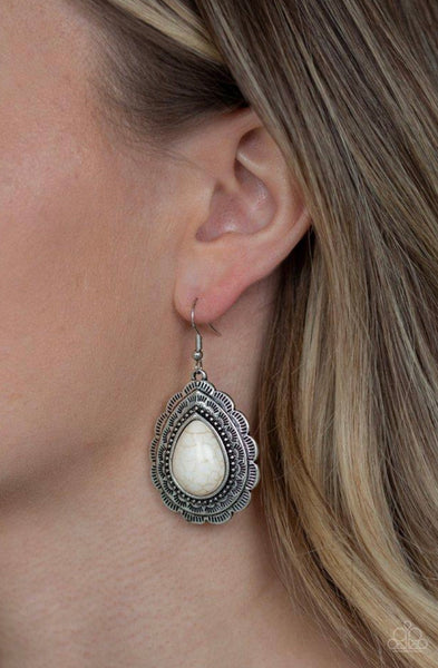 Mountain Mover- White Earrings